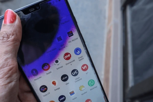 Spreading ink on phone screen